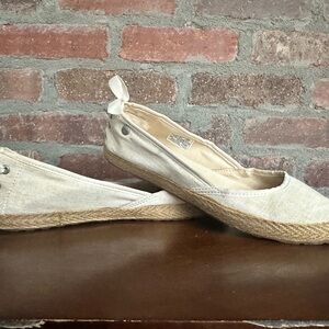 Women's Cream Espadrille Flats